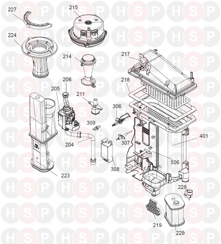 Ideal Logic Combi 30 (Gas Management ABK Onwards)Diagram Heating